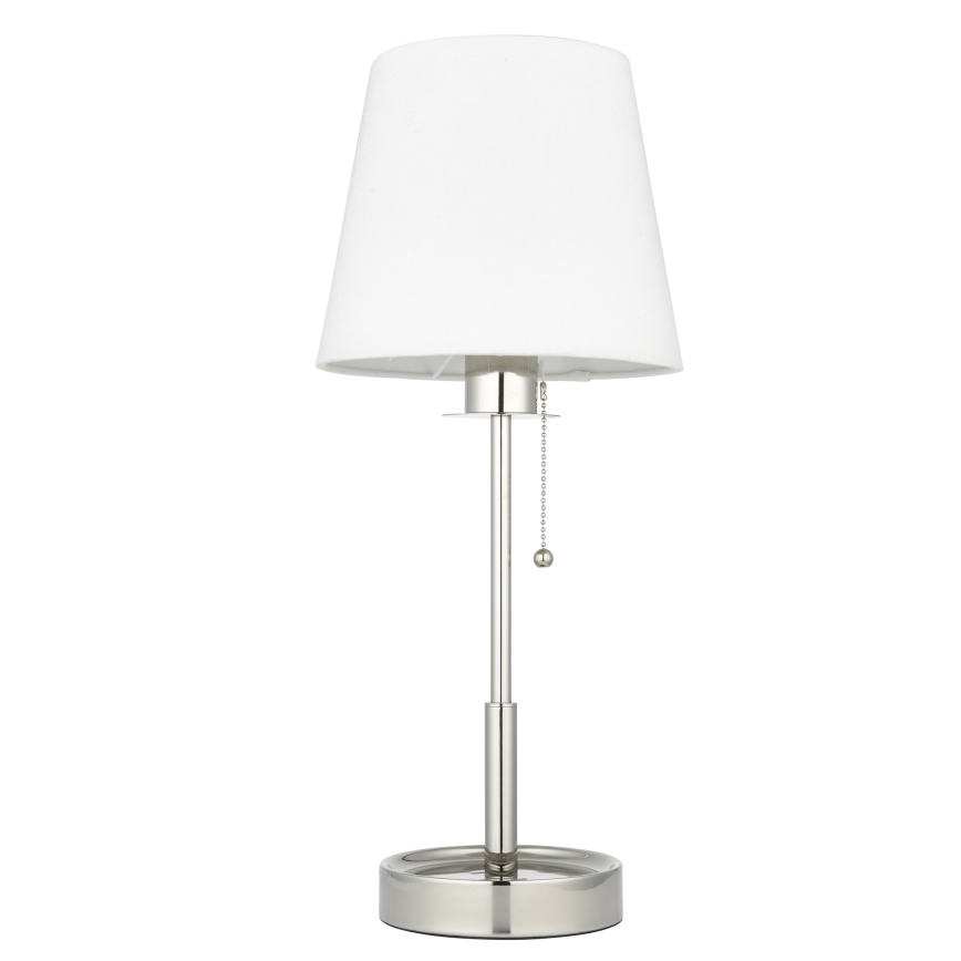 Endon 99596 - Lampa stołowa 1xE27/10W/230V biała/błyszczący chrom