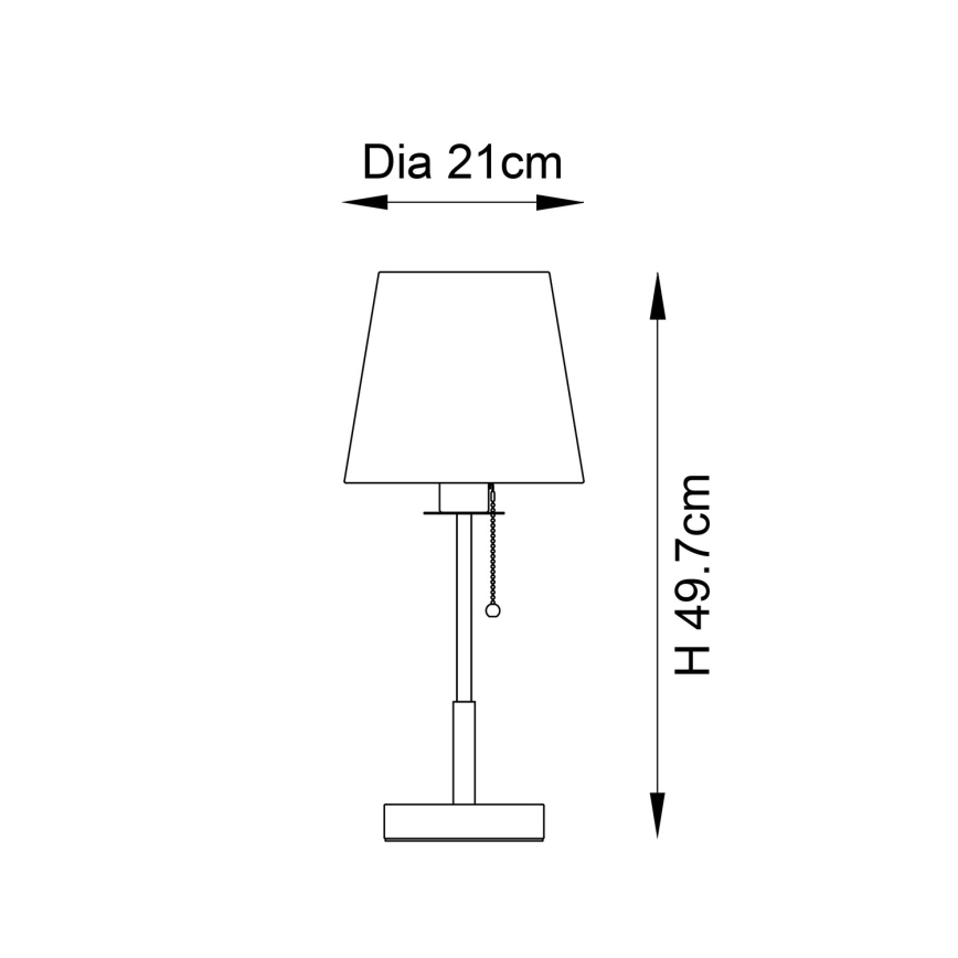 Endon 99596 - Lampa stołowa 1xE27/10W/230V biała/błyszczący chrom