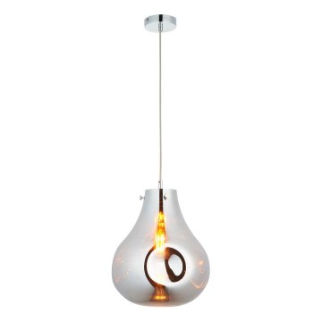 Endon 99788 - Lampa wisząca na lince EUROPA 1xE27/10W/230V przydymiona czerń