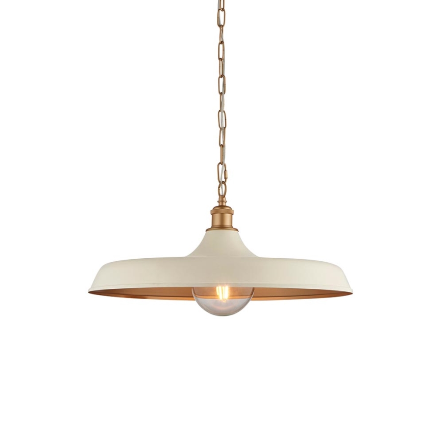 Endon 99999 - Żyrandol na łańcuchu SABIAN 1xE27/10W/230V kremowy/złoty