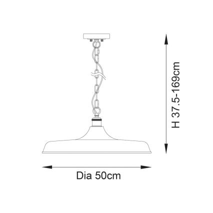 Endon 99999 - Żyrandol na łańcuchu SABIAN 1xE27/10W/230V kremowy/złoty