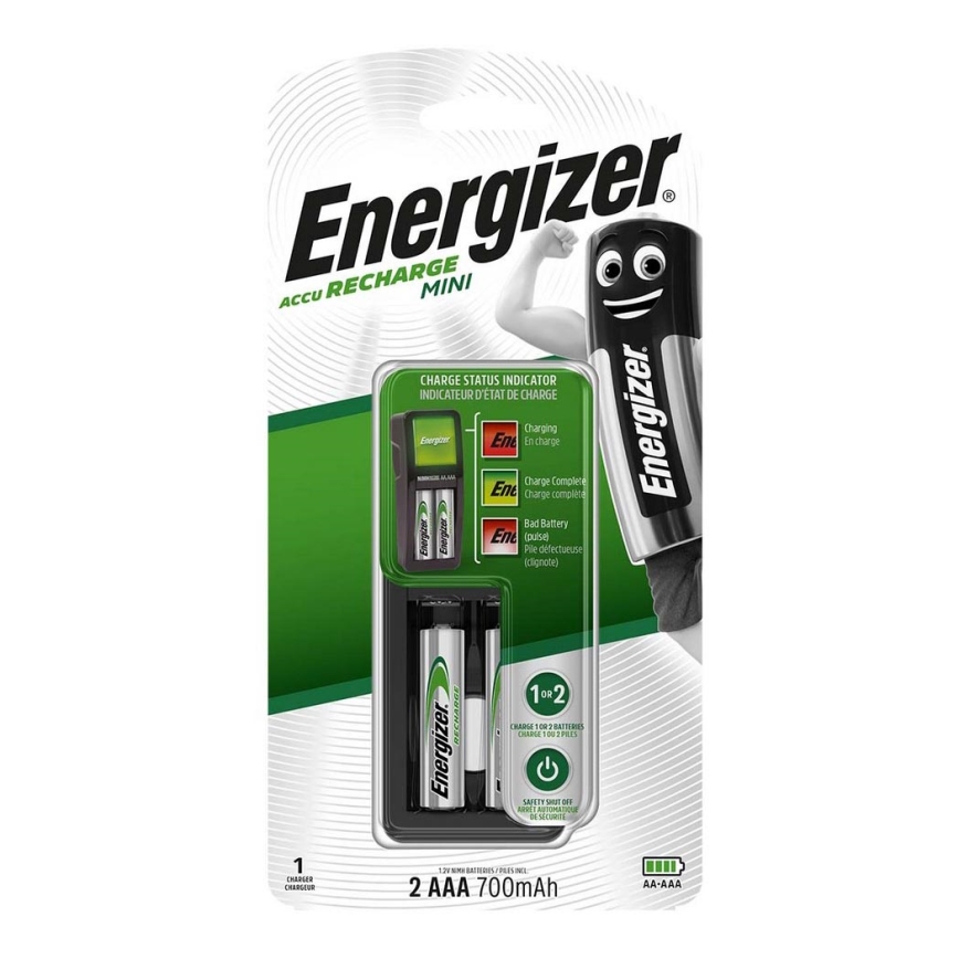 Energizer - Ładowarka do baterii NiMH 3W/2xAA/AAA 700mAh 230V