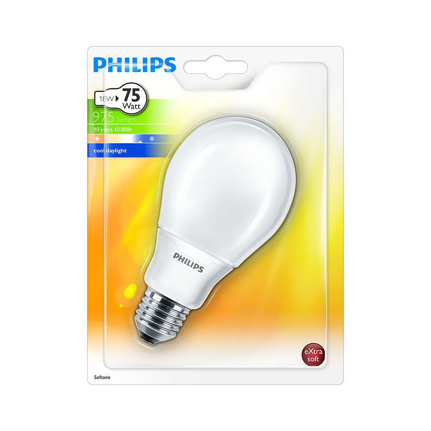 Energooszczędna żarówka PHILIPS E27/18W/230V - SOFTONE