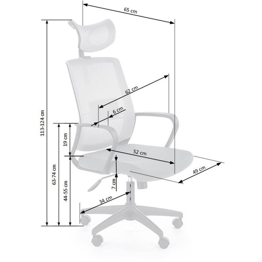 Ergonomiczny fotel biurowy ARSEN szary