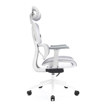 Ergonomiczny fotel biurowy LEVANO szary/biały/czarny