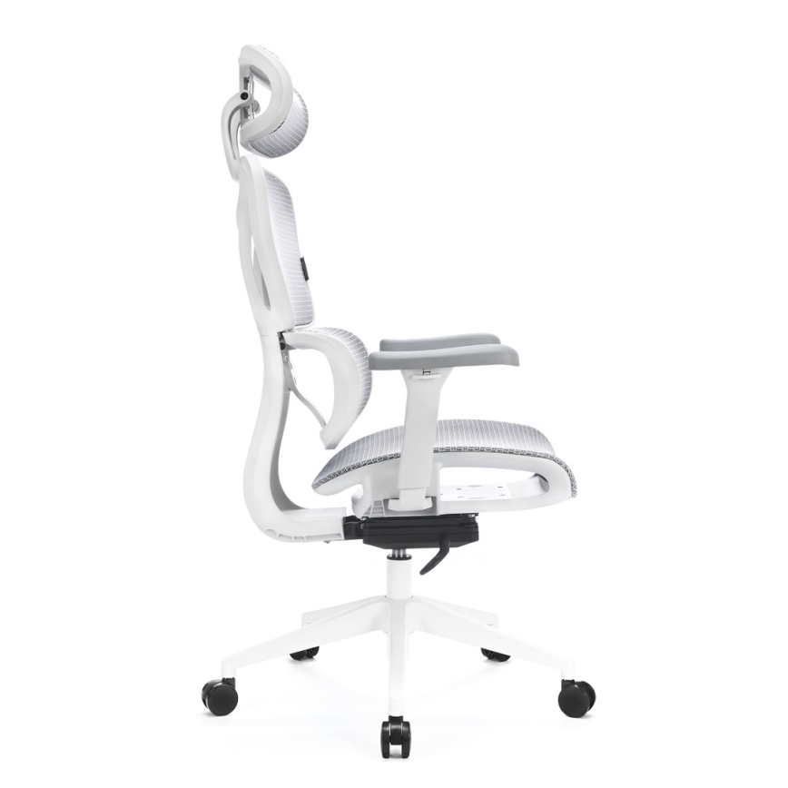 Ergonomiczny fotel biurowy LEVANO szary/biały/czarny