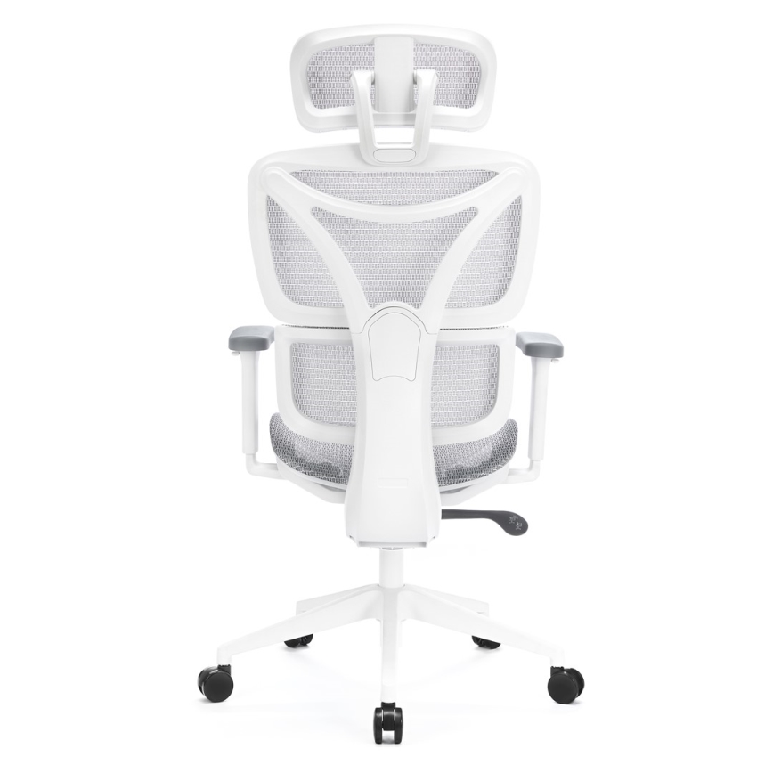 Ergonomiczny fotel biurowy LEVANO szary/biały/czarny