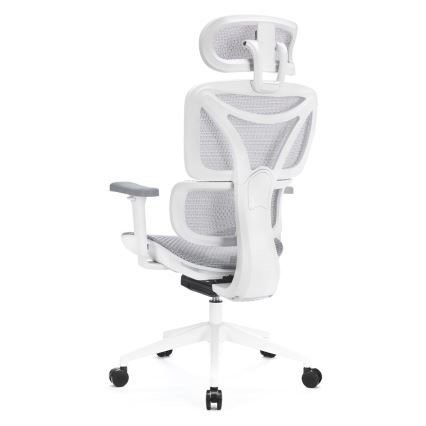 Ergonomiczny fotel biurowy LEVANO szary/biały/czarny
