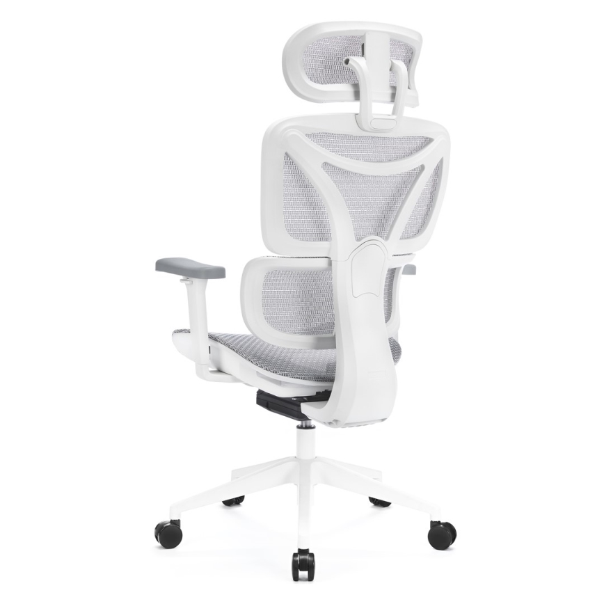 Ergonomiczny fotel biurowy LEVANO szary/biały/czarny
