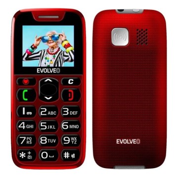 Evolveo - EasyPhone czerwony telefon komórkowy dla seniorów