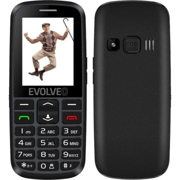Evolveo - EasyPhone EG, telefon komórkowy 4G dla seniorów, czarny