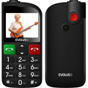 Evolveo - EasyPhone FL, telefon komórkowy dla seniorów, czarny