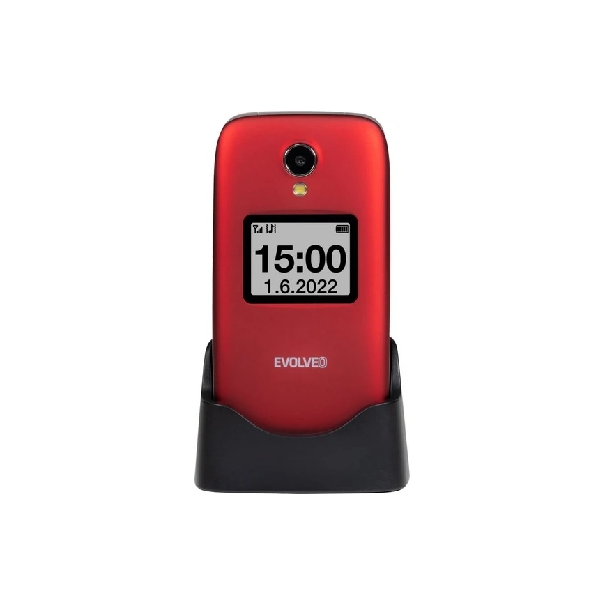 Evolveo - EasyPhone FS składany telefon komórkowy dla seniorów 2.8 czerwony