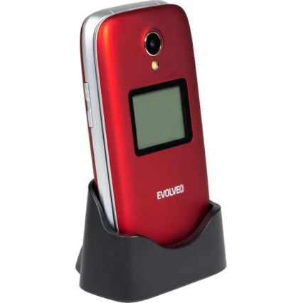 Evolveo - EasyPhone FS składany telefon komórkowy dla seniorów 2.8 czerwony