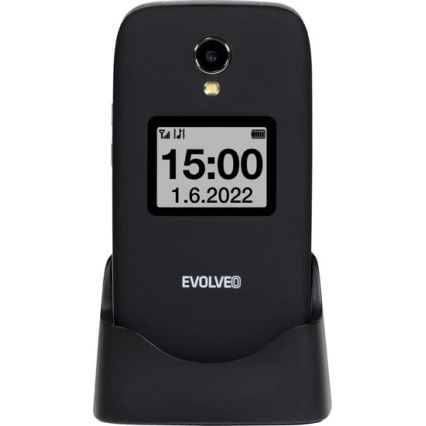 Evolveo - EasyPhone FS, telefon klapkowy 2.8, czarny