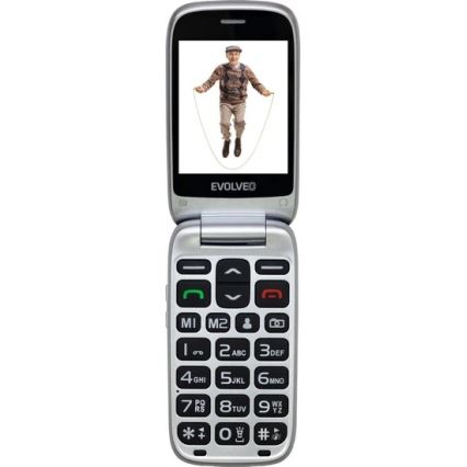 Evolveo - EasyPhone FS, telefon klapkowy 2.8, czarny