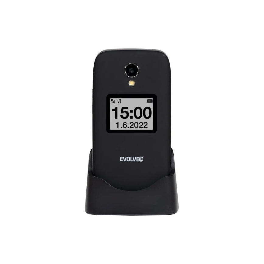 Evolveo - EasyPhone FS telefon komórkowy z klapką dla seniorów 2.8 czarny