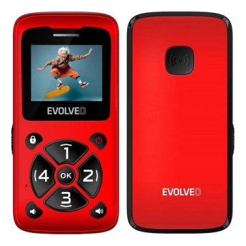Evolveo - EasyPhone ID czerwony telefon komórkowy dla seniorów