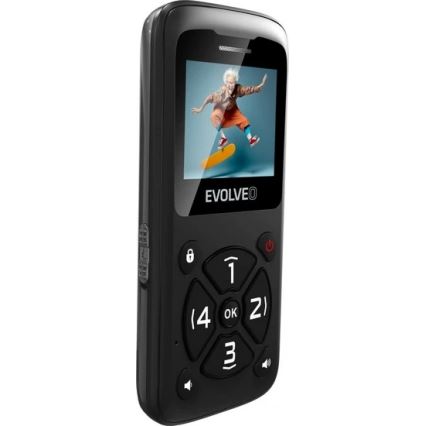Evolveo - EasyPhone ID, telefon komórkowy dla seniorów, czarny