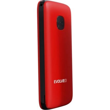 Evolveo - EasyPhone ID, telefon komórkowy dla seniorów, czerwony