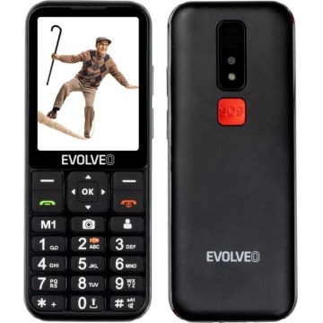 Evolveo - EasyPhone LT, 4G telefon komórkowy dla seniorów, czarny