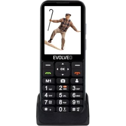 Evolveo - EasyPhone LT, 4G telefon komórkowy dla seniorów, czarny