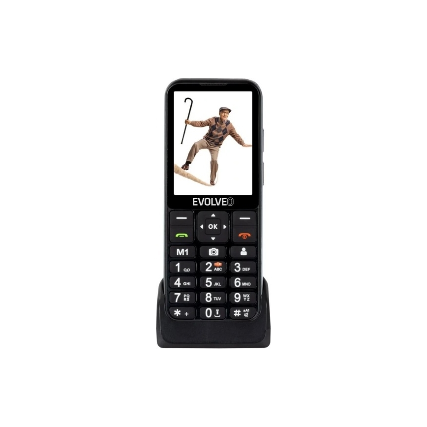 Evolveo - EasyPhone LT, 4G telefon komórkowy dla seniorów, czarny