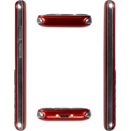 Evolveo - EasyPhone LT, 4G telefon komórkowy dla seniorów, czerwony