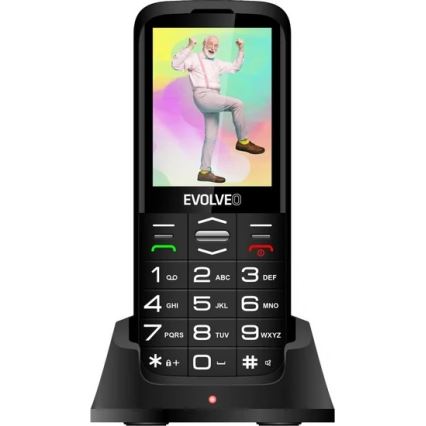 Evolveo - EasyPhone XO, telefon komórkowy dla seniorów, czarny