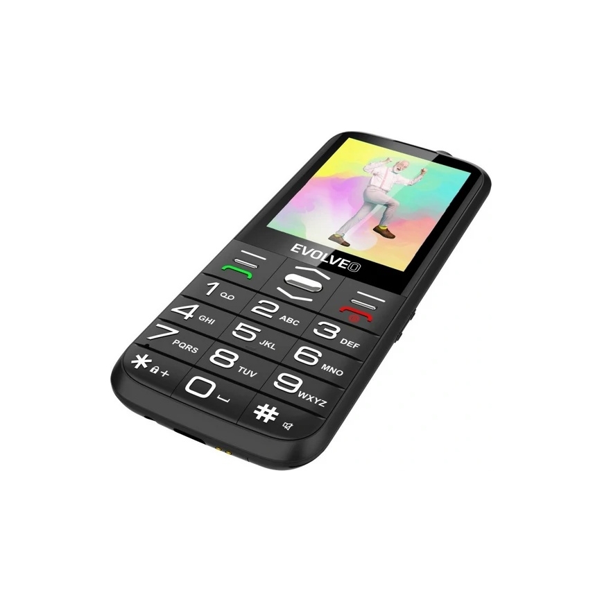 Evolveo - EasyPhone XO, telefon komórkowy dla seniorów, czarny