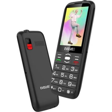Evolveo - EasyPhone XO, telefon komórkowy dla seniorów, czarny