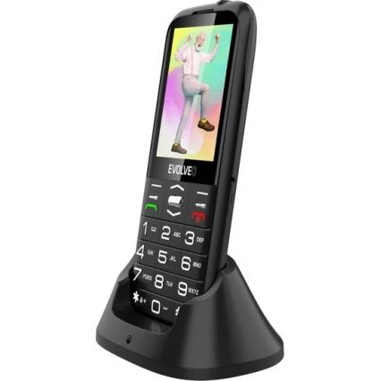 Evolveo - EasyPhone XO, telefon komórkowy dla seniorów, czarny