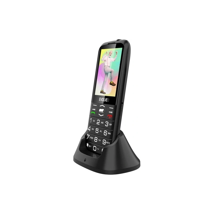 Evolveo - EasyPhone XO, telefon komórkowy dla seniorów, czarny