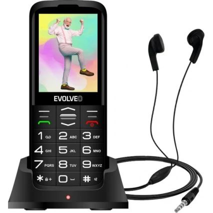 Evolveo - EasyPhone XO, telefon komórkowy dla seniorów, czarny