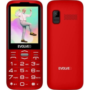 Evolveo - EasyPhone XO, telefon komórkowy dla seniorów, czerwony