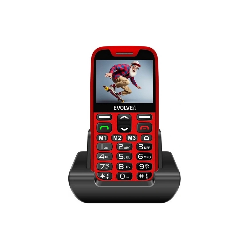 Evolveo - EasyPhone XR 4G telefon komórkowy dla seniorów czerwony