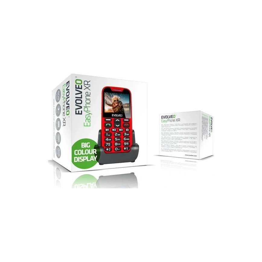 Evolveo - EasyPhone XR 4G telefon komórkowy dla seniorów czerwony