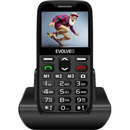Evolveo - EasyPhone XR, telefon komórkowy 4G dla seniorów, czarny