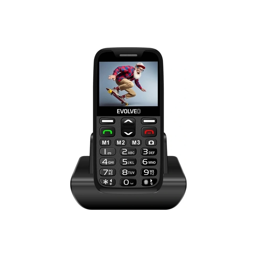 Evolveo - EasyPhone XR, telefon komórkowy 4G dla seniorów, czarny