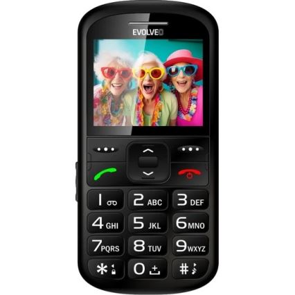 Evolveo - EasyPhone XS, telefon komórkowy dla seniorów, czarny