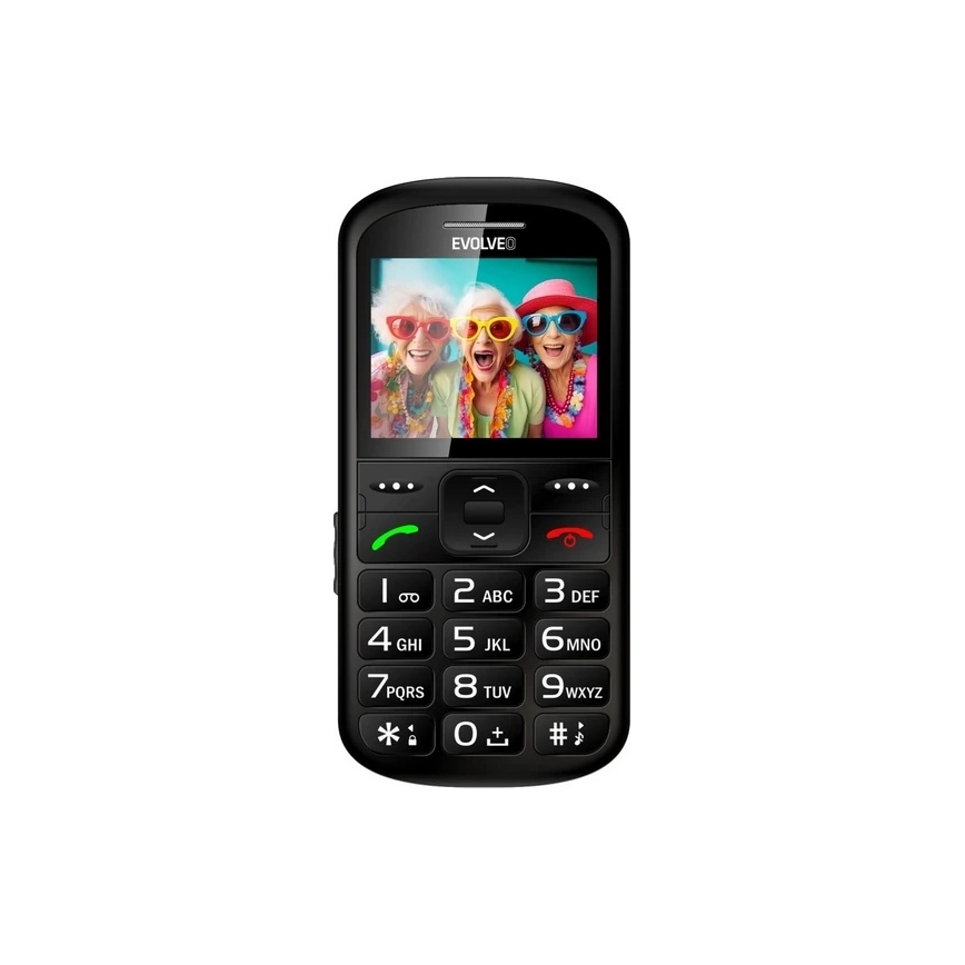 Evolveo - EasyPhone XS, telefon komórkowy dla seniorów, czarny