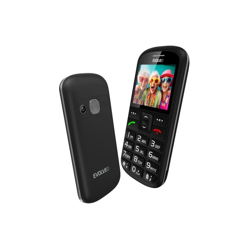 Evolveo - EasyPhone XS, telefon komórkowy dla seniorów, czarny
