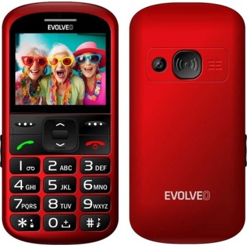 Evolveo - EasyPhone XS, telefon komórkowy dla seniorów, czerwony