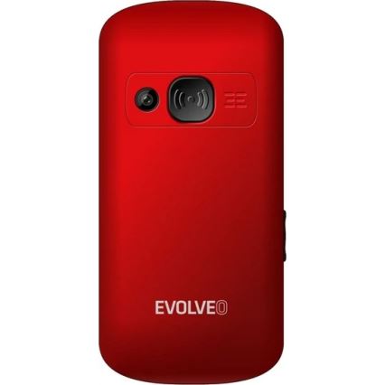 Evolveo - EasyPhone XS, telefon komórkowy dla seniorów, czerwony