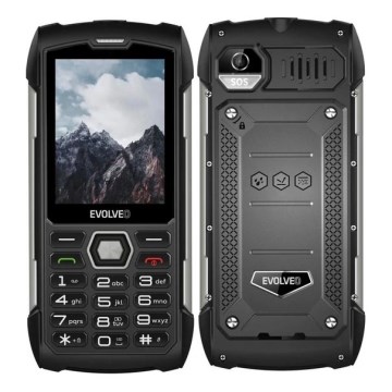Evolveo - StrongPhone H1, wodoodporny telefon Dual SIM czarny/srebrny