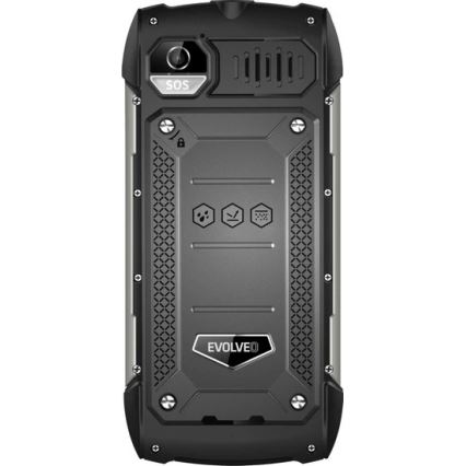 Evolveo - StrongPhone H1, wodoodporny telefon Dual SIM czarny/srebrny