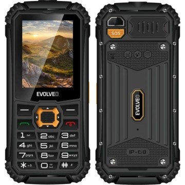 Evolveo-StrongPhone Q1, wodoodporny telefon Dual SIM, czarno-pomarańczowy