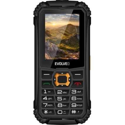 Evolveo - StrongPhone Q1, wodoodporny telefon Dual SIM, czarno-pomarańczowy