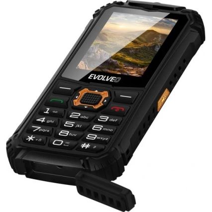 Evolveo - StrongPhone Q1, wodoodporny telefon Dual SIM, czarno-pomarańczowy