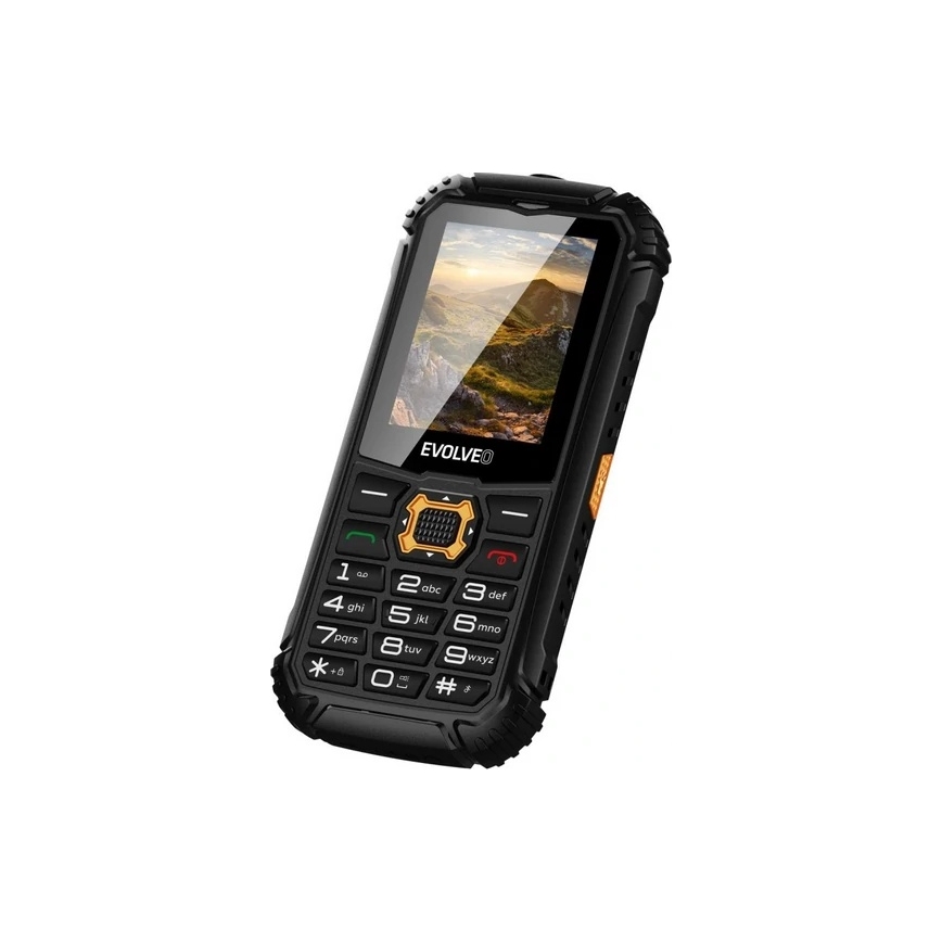 Evolveo - StrongPhone Q1 wodoodporny telefon Dual SIM czarny/pomarańczowy